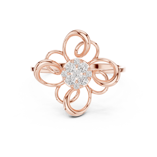 Supreme Bloom Diamond Ring | Premium 925 Sterling Silver Couture Craft | Unmatched Sparkle For Elite Style