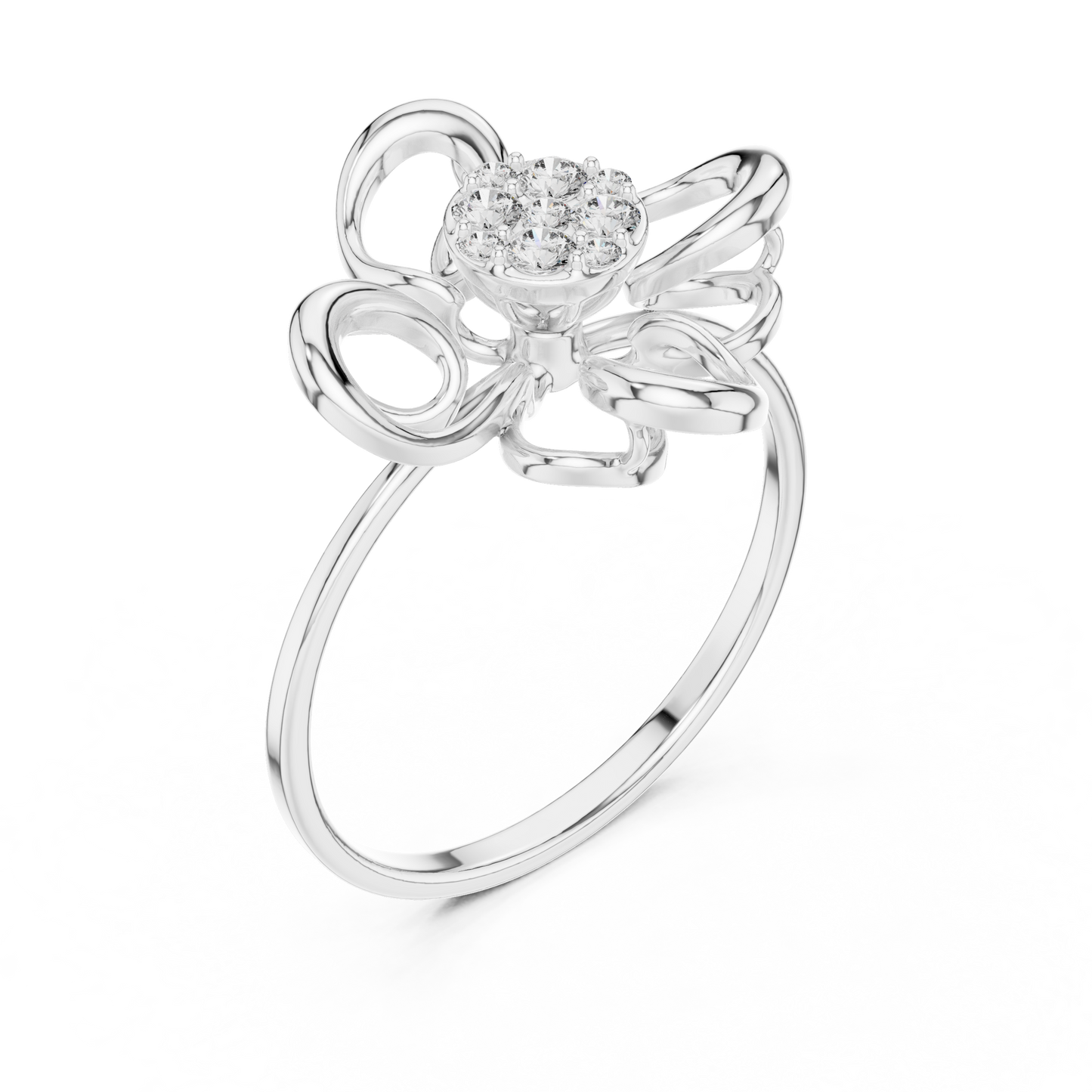 Supreme Bloom Diamond Ring | Premium 925 Sterling Silver Couture Craft | Unmatched Sparkle For Elite Style