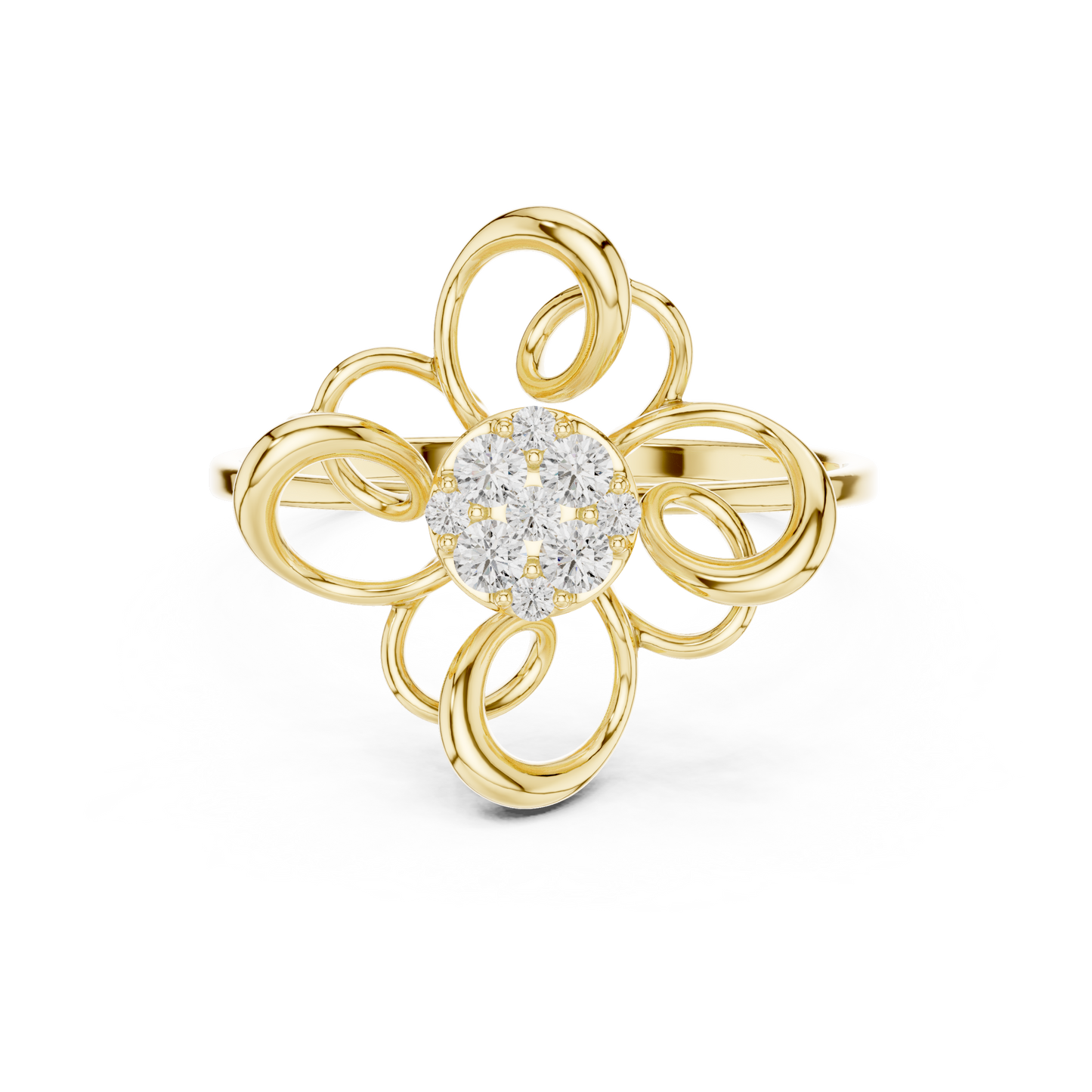 Supreme Bloom Diamond Ring | Premium 925 Sterling Silver Couture Craft | Unmatched Sparkle For Elite Style