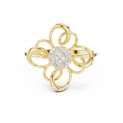 Supreme Bloom Diamond Ring | Premium 925 Sterling Silver Couture Craft | Unmatched Sparkle For Elite Style