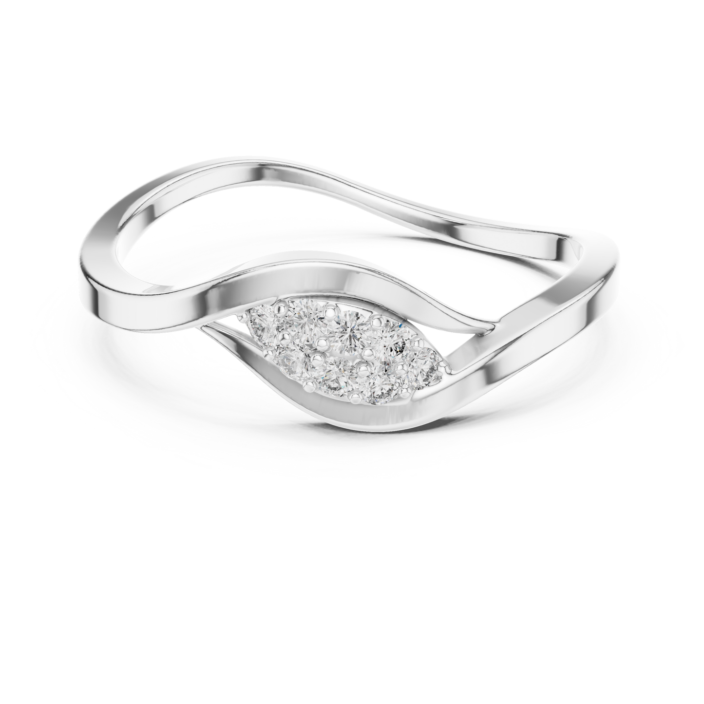 Fluid Infinity Diamond Ring | Elite Silver Comfort Band | Modern Heirloom Everyday Luxury Jewelry