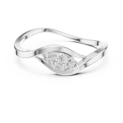 Fluid Infinity Diamond Ring | Elite Silver Comfort Band | Modern Heirloom Everyday Luxury Jewelry