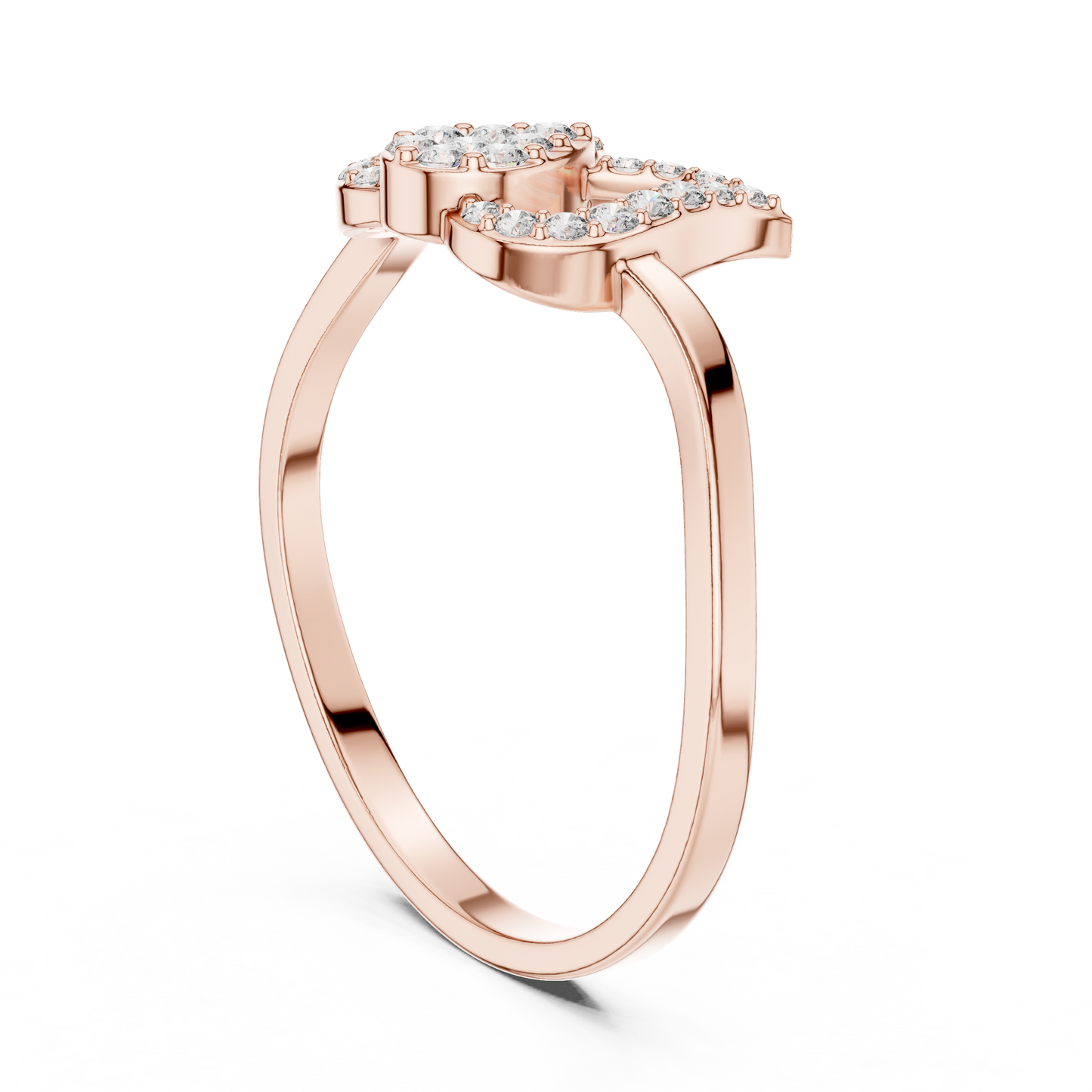 Celestial Tulip Ring | Micro Pavé Diamonds | Luxury Designer 925 Sterling Silver Engagement Jewelry