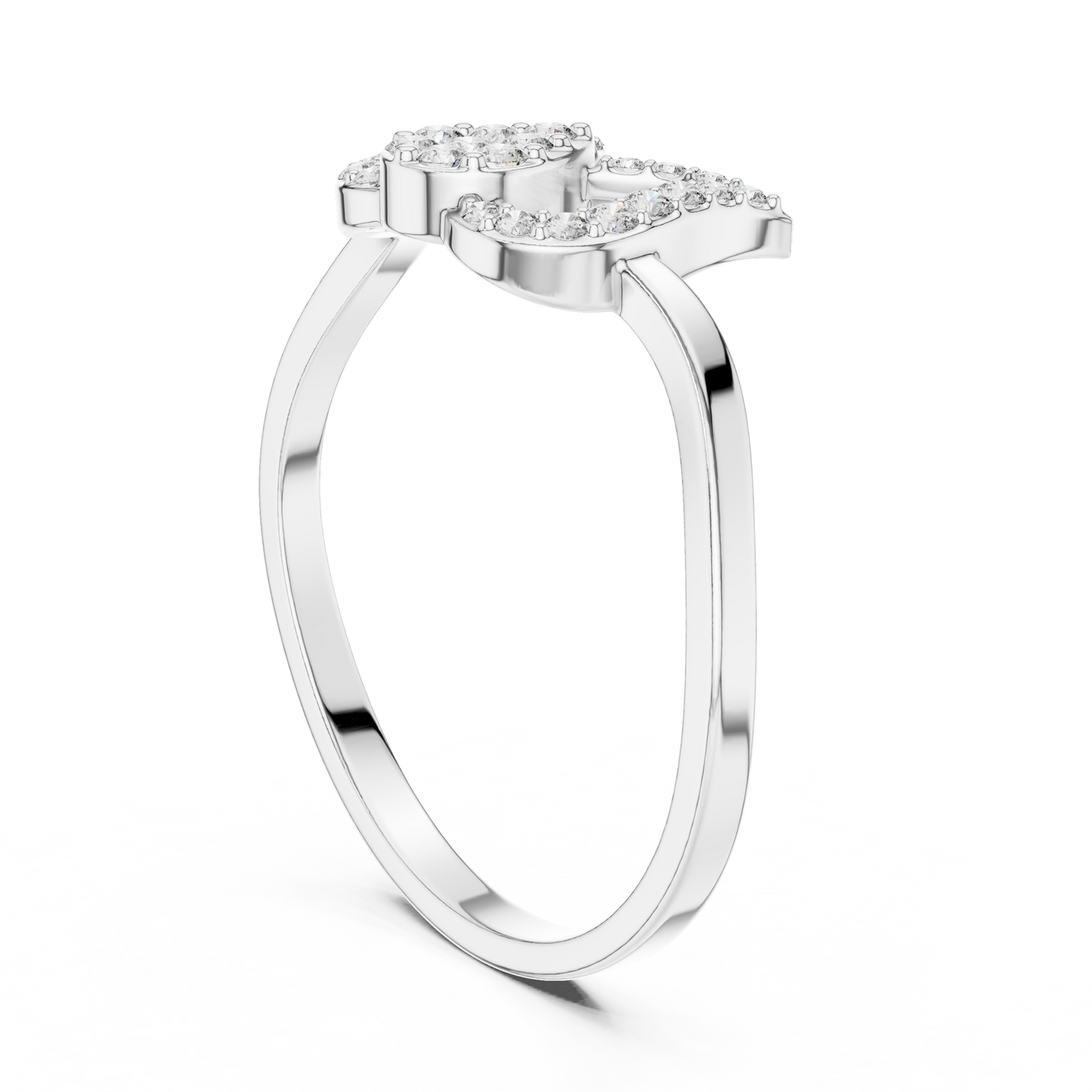 Celestial Tulip Ring | Micro Pavé Diamonds | Luxury Designer 925 Sterling Silver Engagement Jewelry