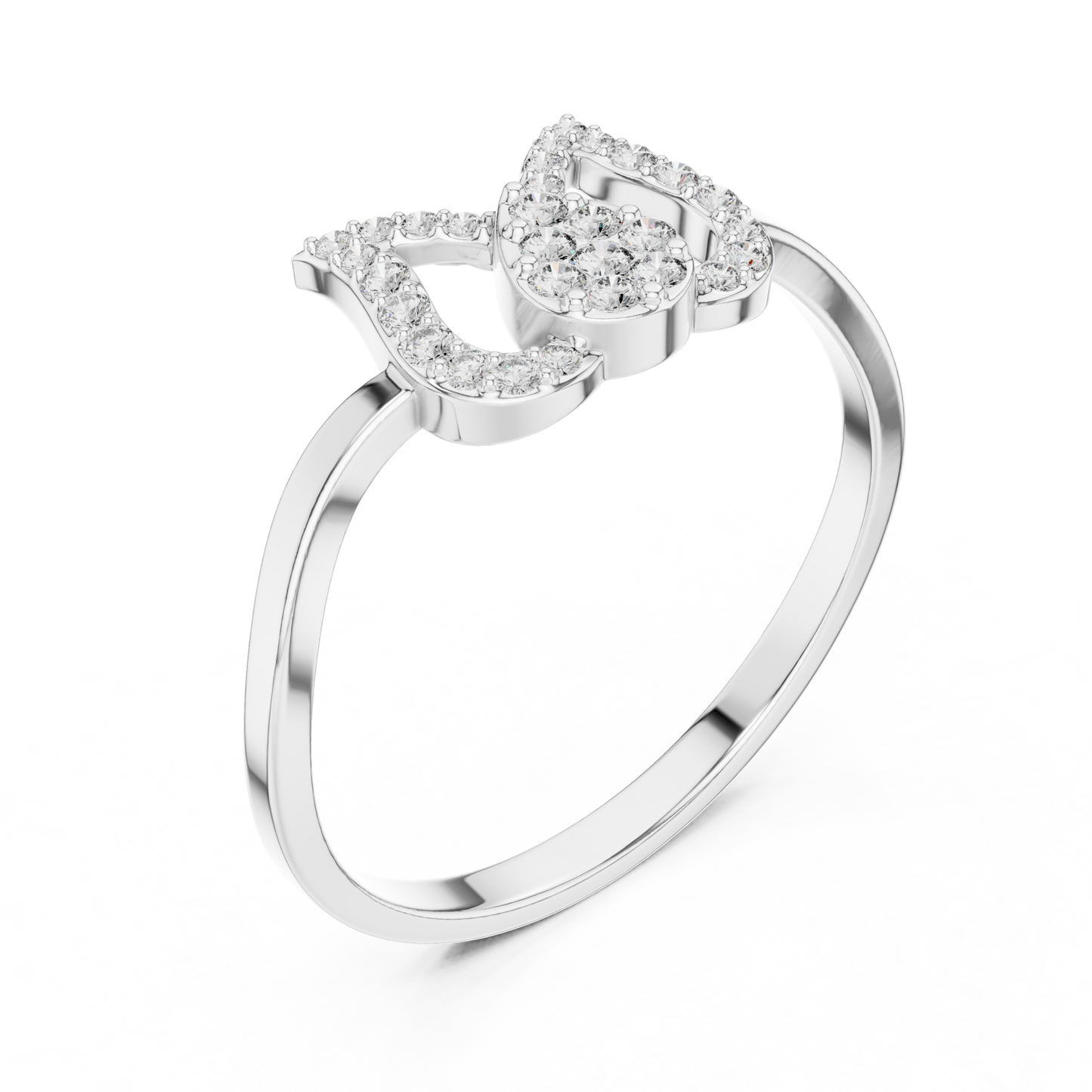 Celestial Tulip Ring | Micro Pavé Diamonds | Luxury Designer 925 Sterling Silver Engagement Jewelry