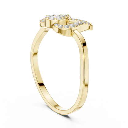 Celestial Tulip Ring | Micro Pavé Diamonds | Luxury Designer 925 Sterling Silver Engagement Jewelry