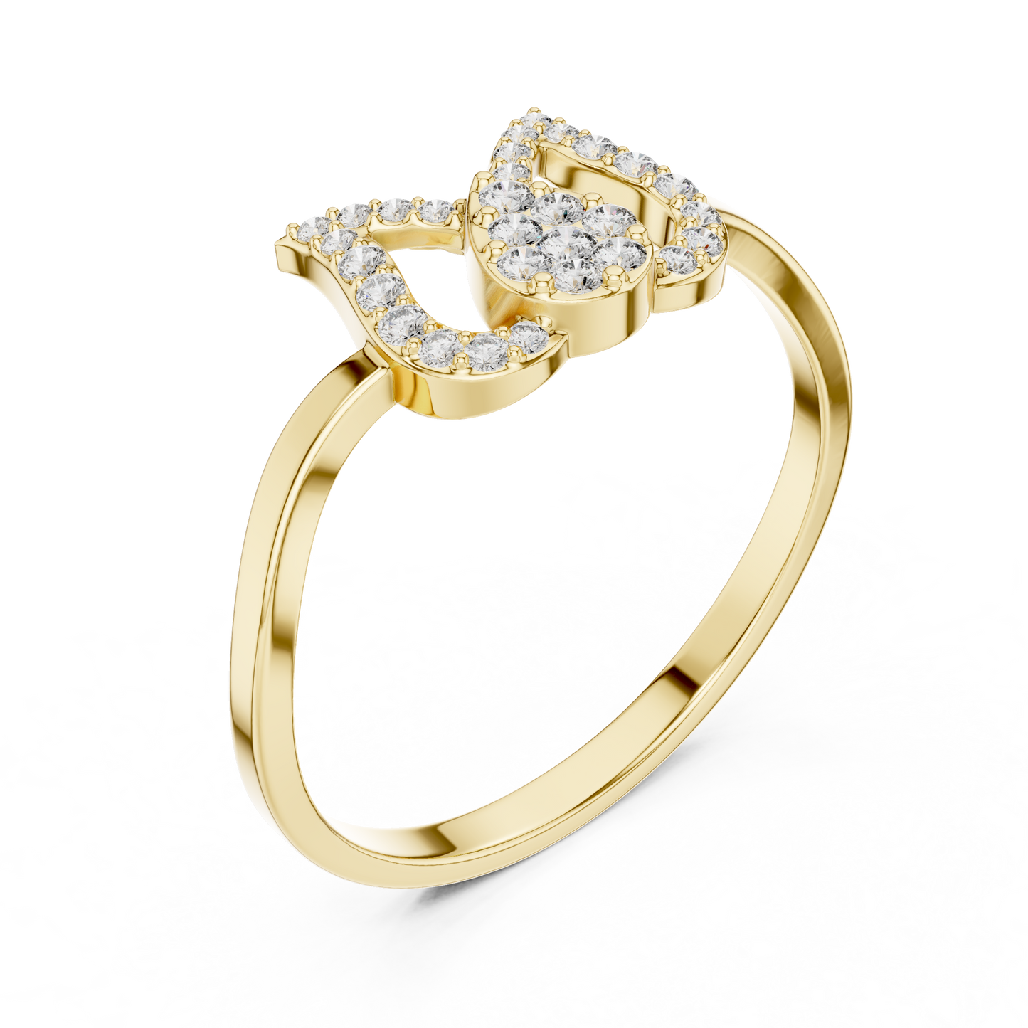 Celestial Tulip Ring | Micro Pavé Diamonds | Luxury Designer 925 Sterling Silver Engagement Jewelry
