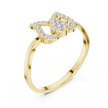 Celestial Tulip Ring | Micro Pavé Diamonds | Luxury Designer 925 Sterling Silver Engagement Jewelry