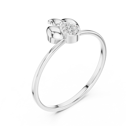 Atelier Floral Diamond Ring | Pure 925 Sterling Silver Sculpture | Luxury Crafted Beyond Ordinary Beauty
