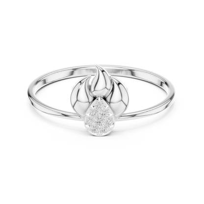 Atelier Floral Diamond Ring | Pure 925 Sterling Silver Sculpture | Luxury Crafted Beyond Ordinary Beauty