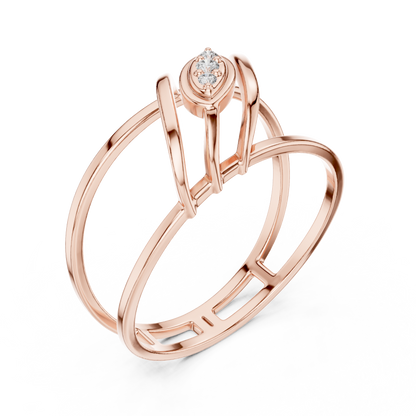 Next Generation Diamond | Designer Silver Gold PlatedRing | Luxury Engagement Jewelry For Modern Brides