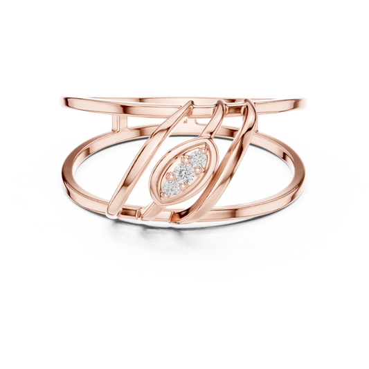Next Generation Diamond | Designer Silver Gold PlatedRing | Luxury Engagement Jewelry For Modern Brides