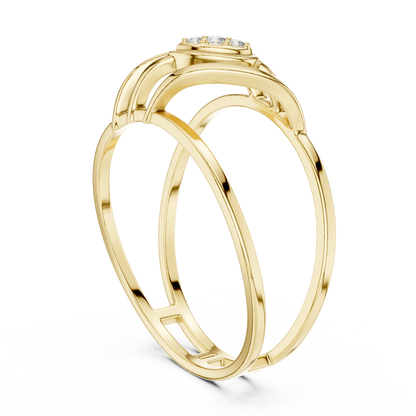 Next Generation Diamond | Designer Silver Gold PlatedRing | Luxury Engagement Jewelry For Modern Brides