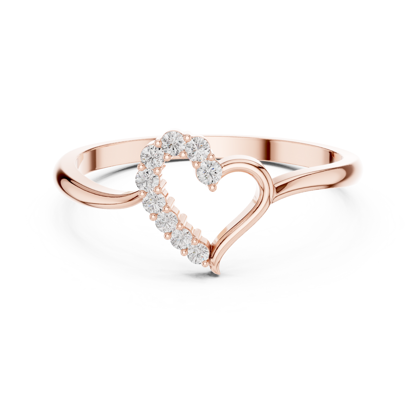 Sparkling Heart Shape Ring | Timeless Diamond Jewelry | Anniversary Gift For Her Love