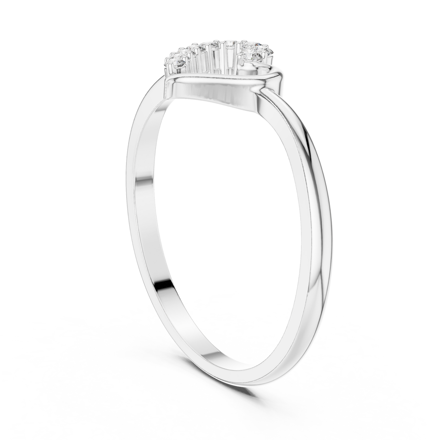 Sparkling Heart Shape Ring | Timeless Diamond Jewelry | Anniversary Gift For Her Love