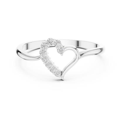 Sparkling Heart Shape Ring | Timeless Diamond Jewelry | Anniversary Gift For Her Love