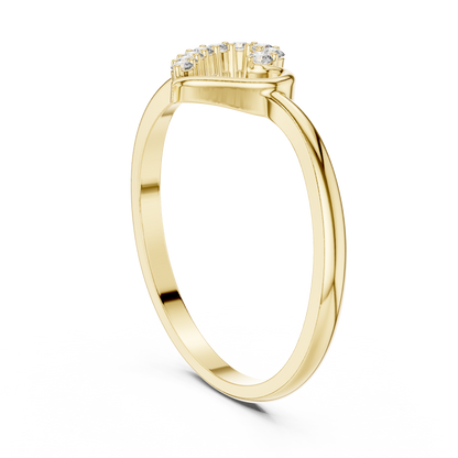 Sparkling Heart Shape Ring | Timeless Diamond Jewelry | Anniversary Gift For Her Love