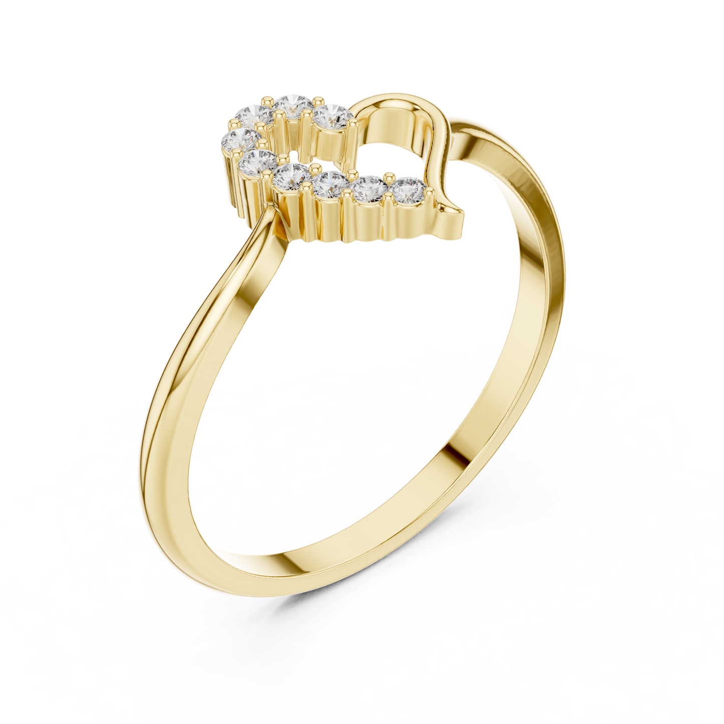 Sparkling Heart Shape Ring | Timeless Diamond Jewelry | Anniversary Gift For Her Love