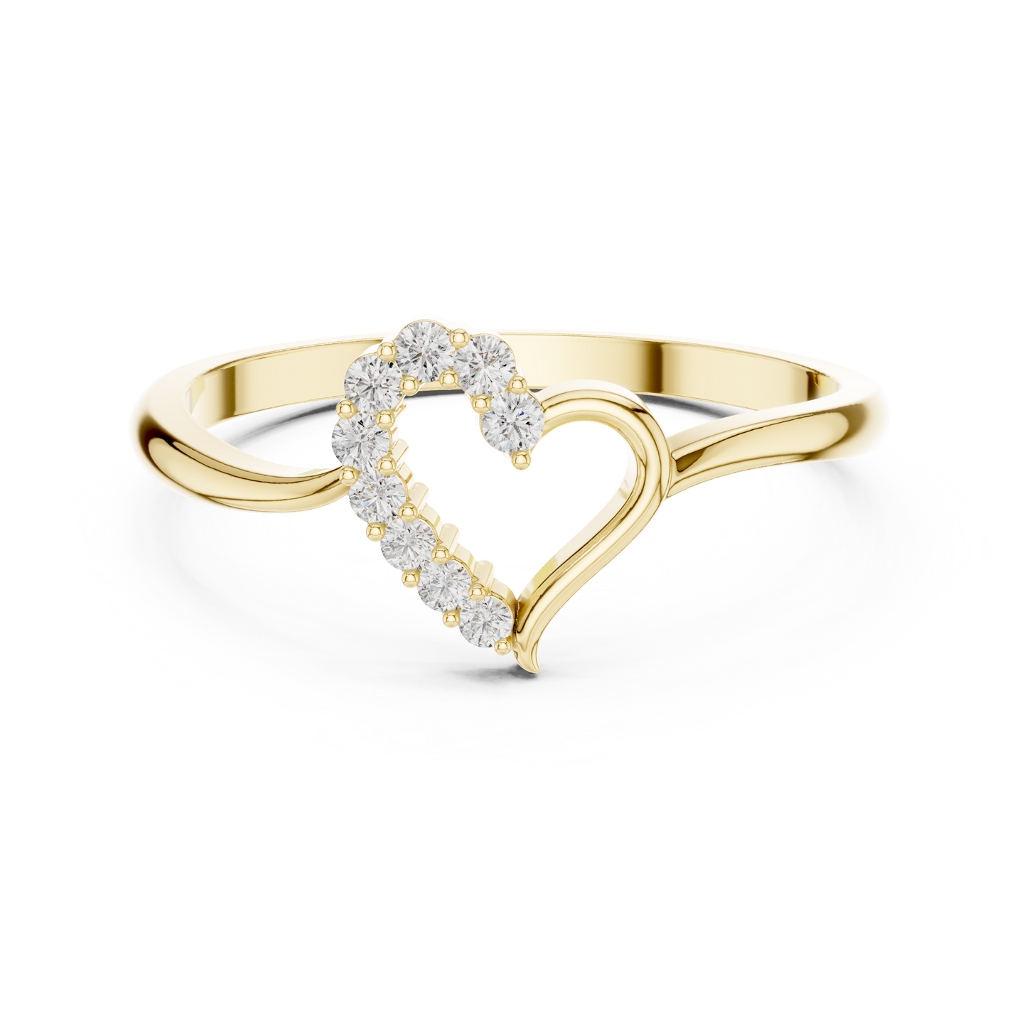 Sparkling Heart Shape Ring | Timeless Diamond Jewelry | Anniversary Gift For Her Love