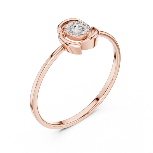 Luxe Everyday Diamond - Ring Soft Silver Twist - Setting Graceful Modern Fine Jewelry