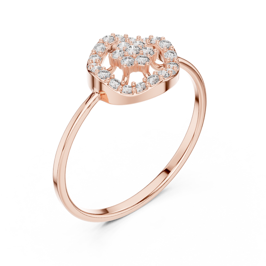 Starlight Diamond Halo Ring - High Jewelry Luxury Edition - Regal Gold Brilliance For Eternity