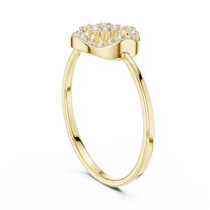 Starlight Diamond Halo Ring - High Jewelry Luxury Edition - Regal Silver Gold PlatedBrilliance For Eternity