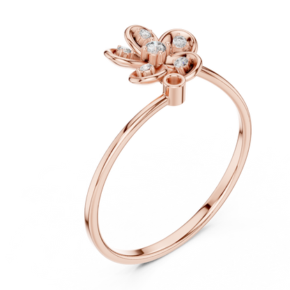 Soft floral diamond ring | crafted with luxury gold | an expression of refined beauty