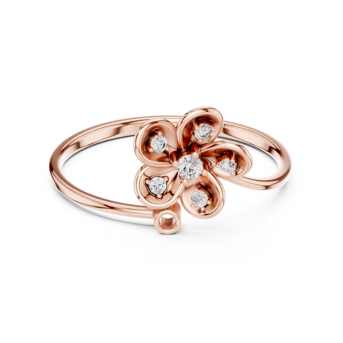 Soft floral diamond ring | crafted with luxury gold | an expression of refined beauty
