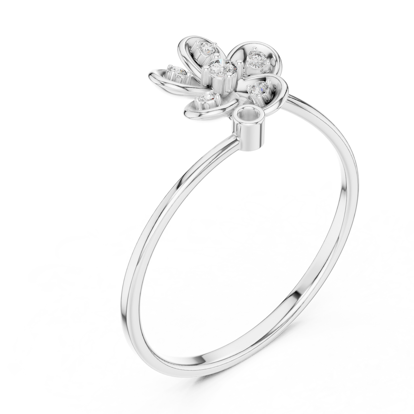 Soft floral diamond ring | crafted with luxury gold | an expression of refined beauty