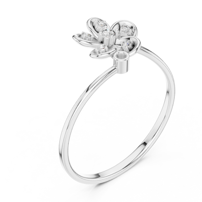 Soft floral diamond ring | crafted with luxury gold | an expression of refined beauty