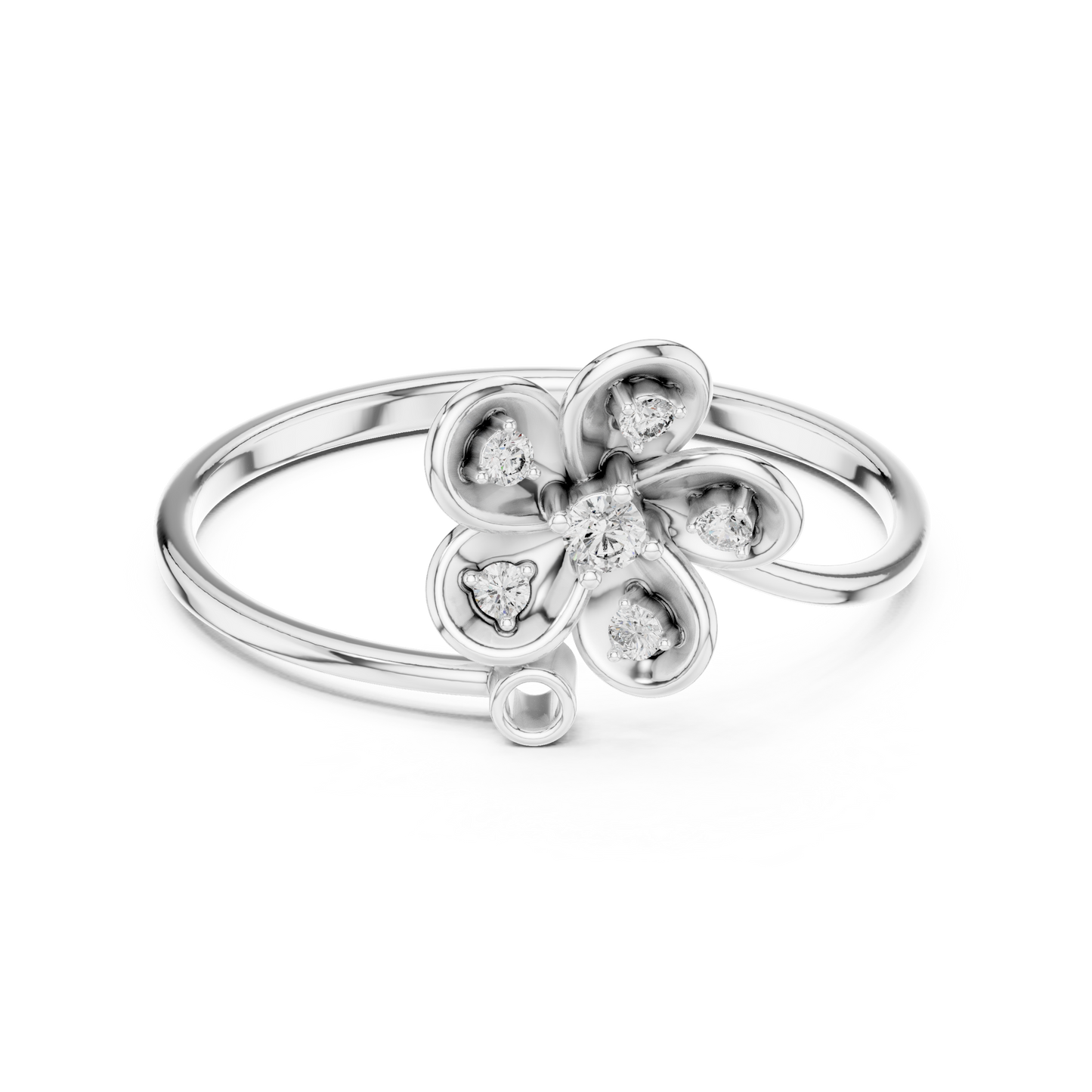 Soft floral diamond ring | crafted with luxury gold | an expression of refined beauty