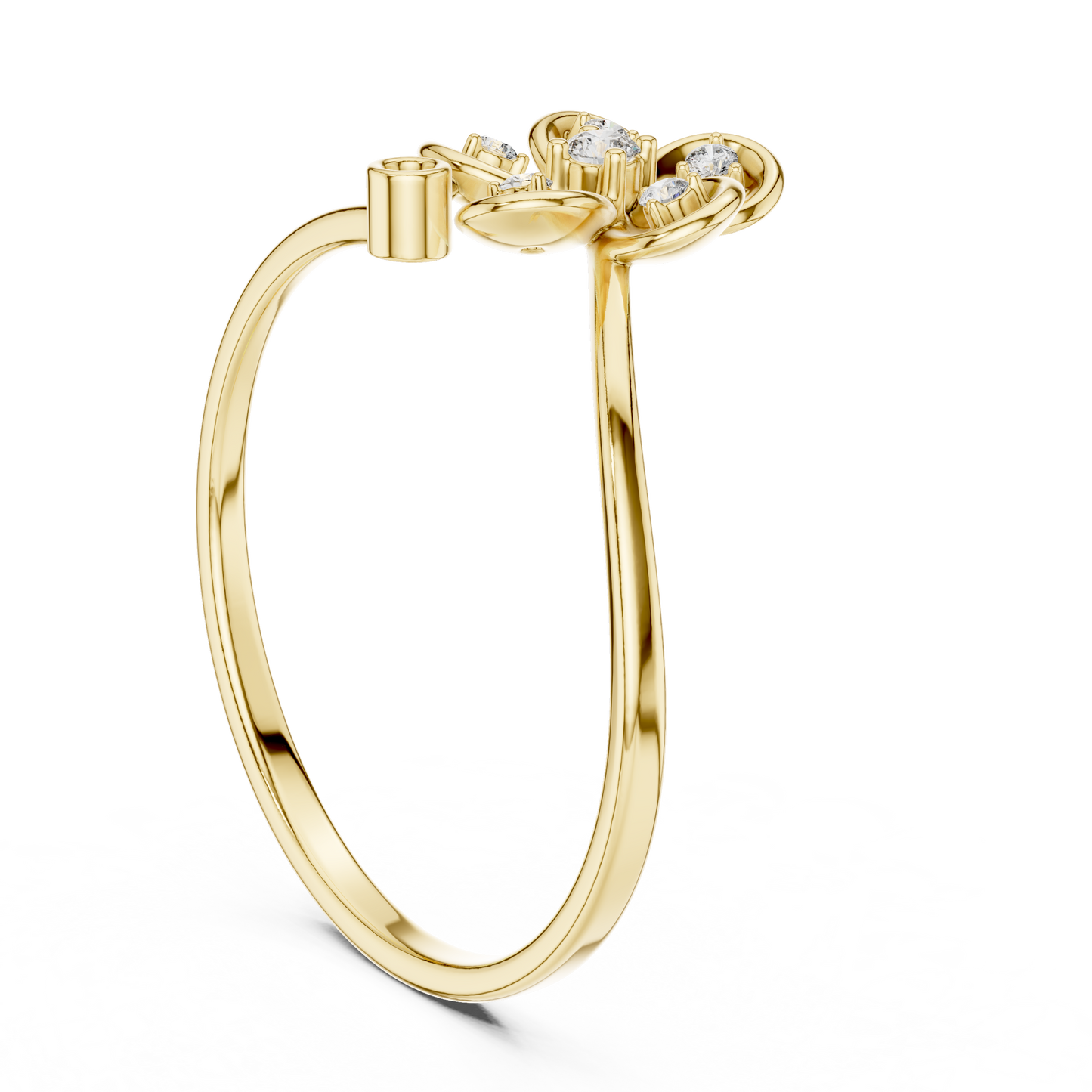 Soft floral diamond ring | crafted with luxury gold | an expression of refined beauty