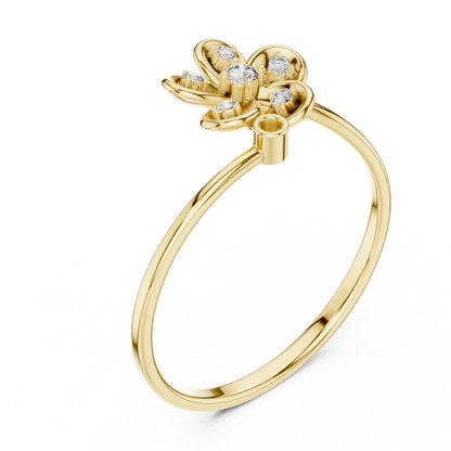 Soft floral diamond ring | crafted with luxury gold | an expression of refined beauty