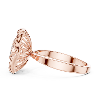 Exquisite Flower Ring - Pure Diamond Brilliance - Designed For Eternal Romance