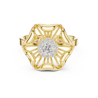 Exquisite Flower Ring - Pure Diamond Brilliance - Designed For Eternal Romance