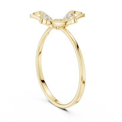 Romantic Floral Diamond Ring | Luxury Gold Finish Craft | Celebrate Love With Sparkle