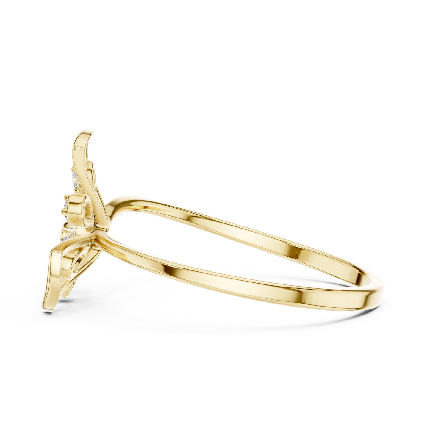 Romantic Floral Diamond Ring | Luxury Gold Finish Craft | Celebrate Love With Sparkle