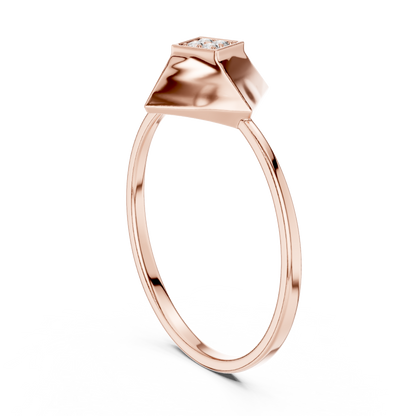 Sharp pyramid diamond ring | minimal royal fashion jewelry | built for bold minds only