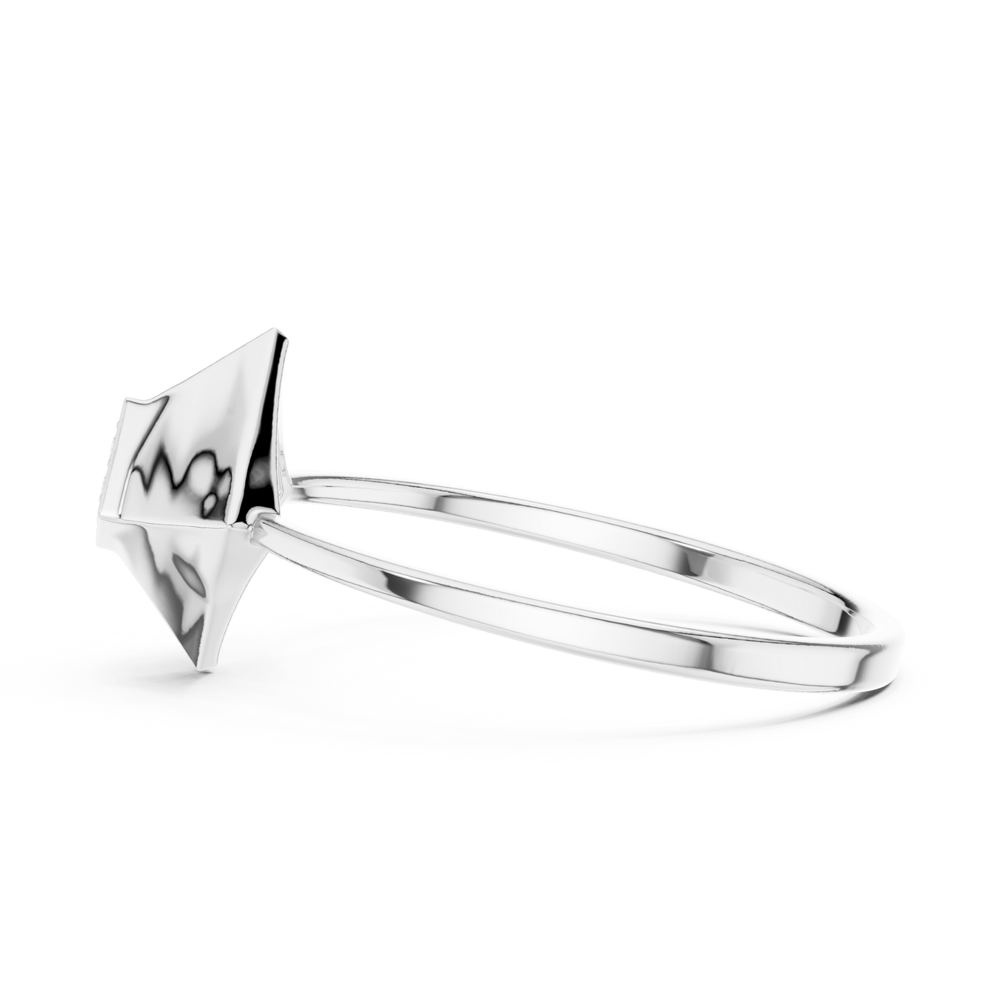 Sharp pyramid diamond ring | minimal royal fashion jewelry | built for bold minds only