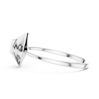 Sharp pyramid diamond ring | minimal royal fashion jewelry | built for bold minds only