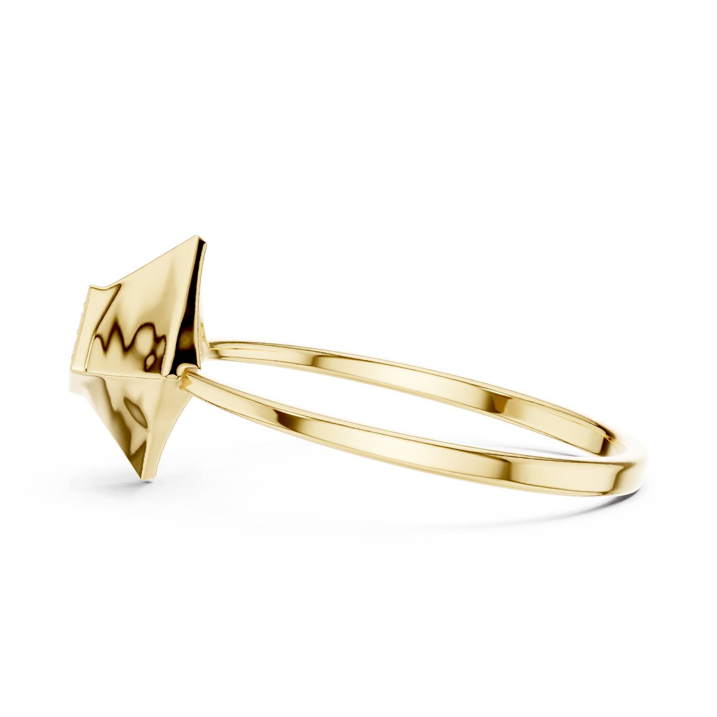 Sharp pyramid diamond ring | minimal royal fashion jewelry | built for bold minds only