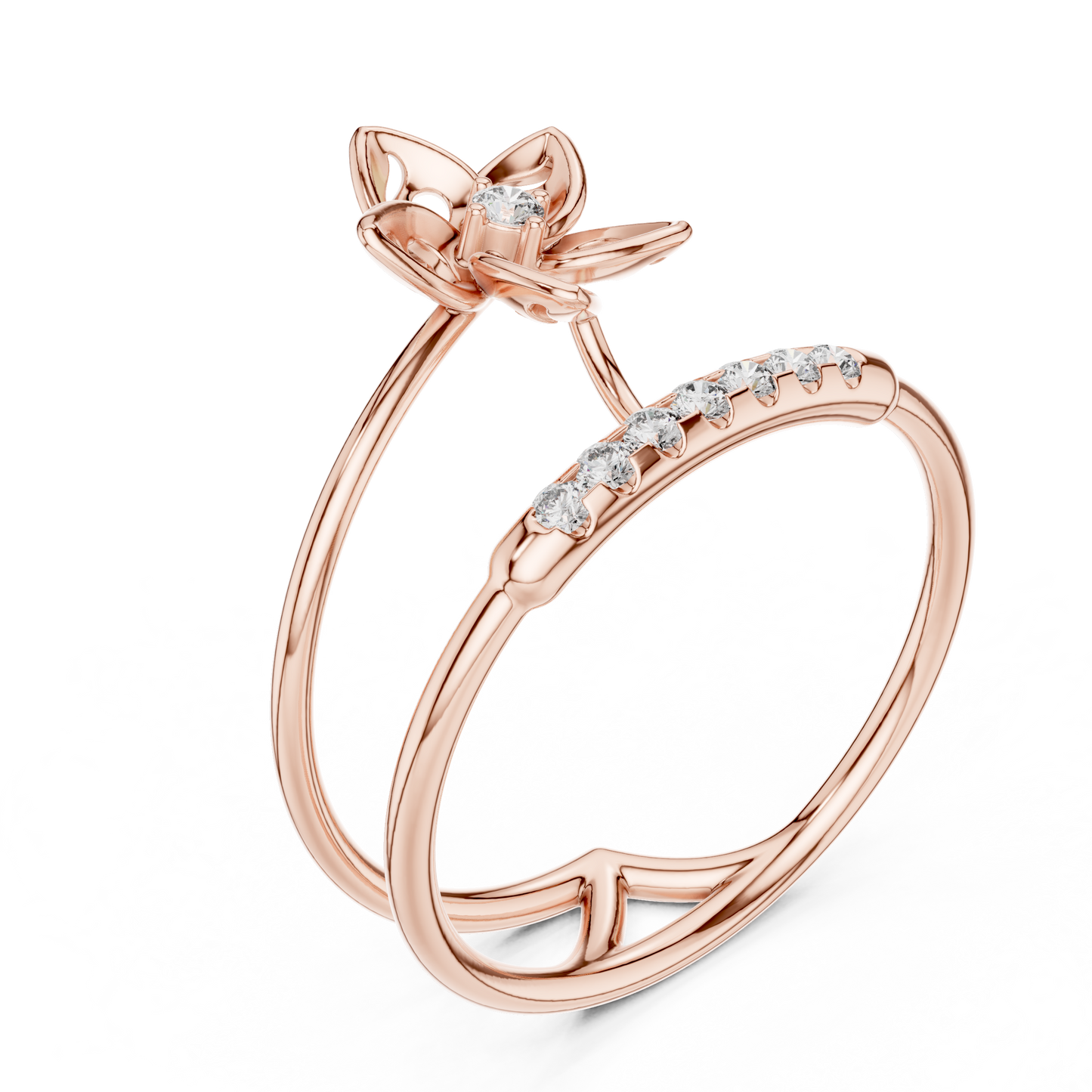 Exquisite diamond blossom | modern luxury style | crafted to celebrate your love