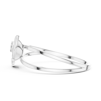 Ethereal Leaf Diamond Ring | Minimal Sculpture Jewelry Art | Timeless Power Wrapped In Elegance