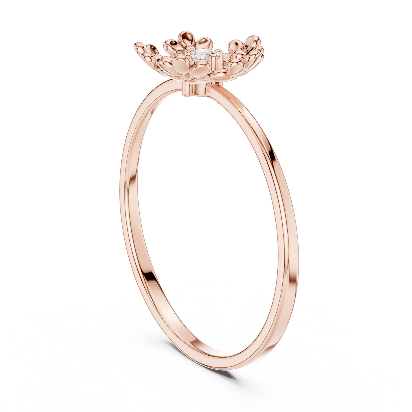 Regal Garden Diamond Ring | Minimal Bloom Gold | Ultra Luxury Feminine Power Jewel