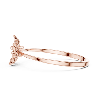 Regal Garden Diamond Ring | Minimal Bloom Gold | Ultra Luxury Feminine Power Jewel