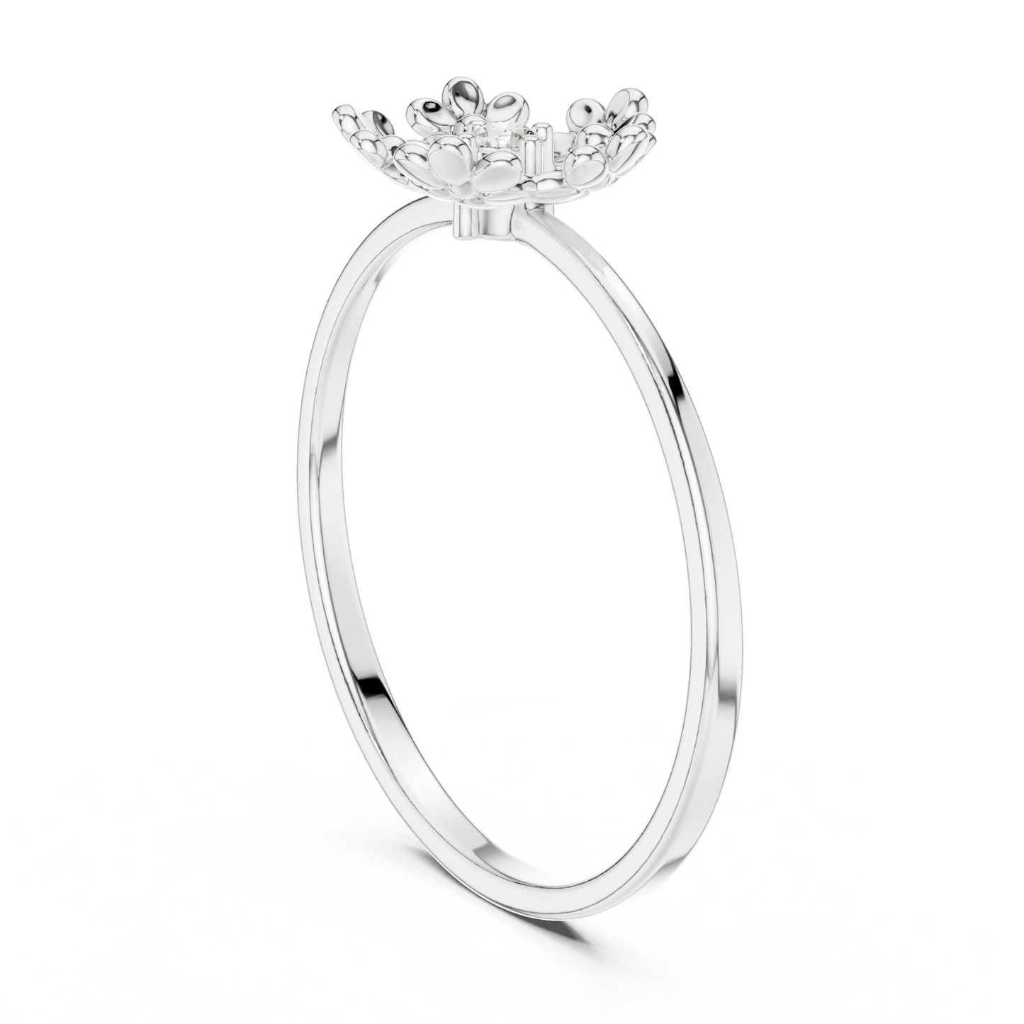 Regal Garden Diamond Ring | Minimal Bloom Gold | Ultra Luxury Feminine Power Jewel