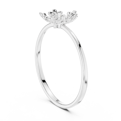 Regal Garden Diamond Ring | Minimal Bloom Gold | Ultra Luxury Feminine Power Jewel