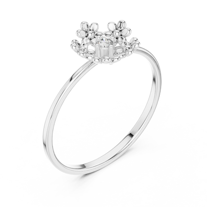 Regal Garden Diamond Ring | Minimal Bloom Gold | Ultra Luxury Feminine Power Jewel