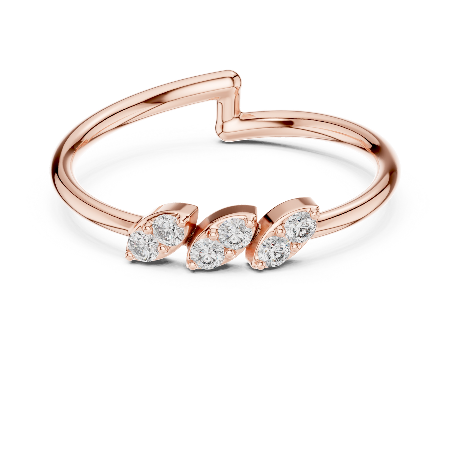 Beautiful Ring Minimal Design - Diamond Spark Premium Silver - Luxury Crafted For You