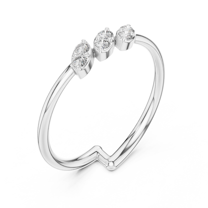 Beautiful Ring Minimal Design - Diamond Spark Premium Silver - Luxury Crafted For You